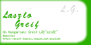 laszlo greif business card
